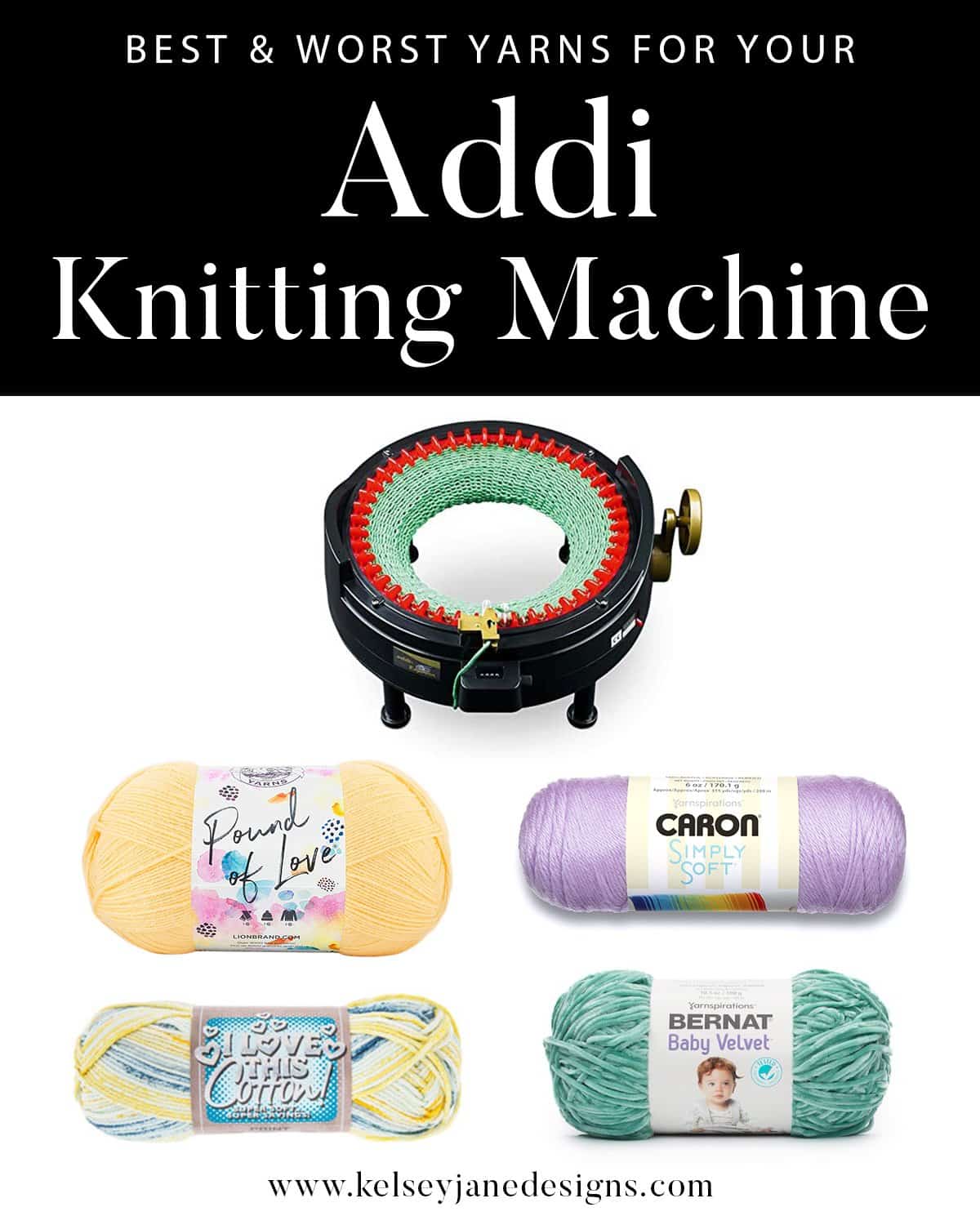 The Best and Worst Yarns for your Addi or Sentro Knitting Machines Video Tutorial + Pattern