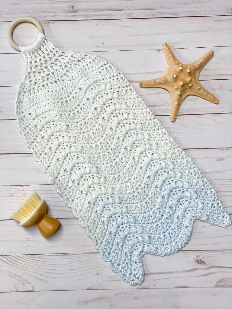 Sea Shells Crochet Kitchen Bar Mop Towel