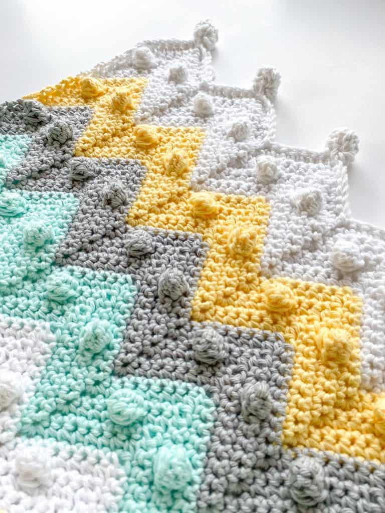 How to crochet the Bobble Chevron Baby Blanket