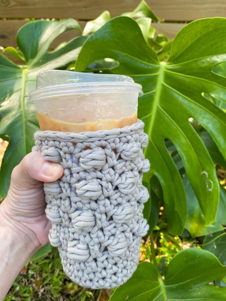 Crochet this perfect for summer boxed bead drink koozie. Available in 5 different sizes, make one for all your favorite beverages. Using Bernat Home Dec Yarn. 