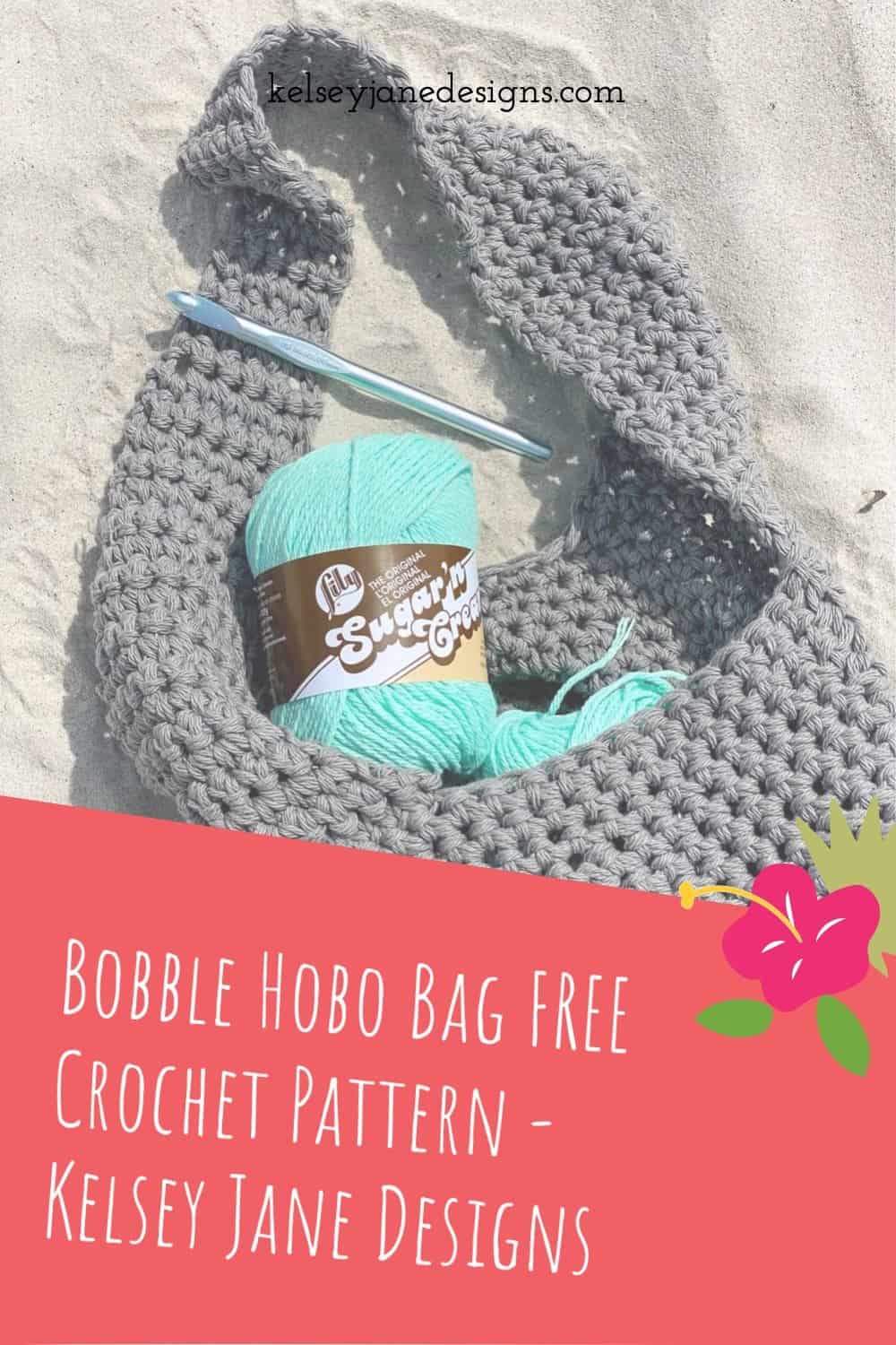 Bobble Hobo Bag FREE Crochet Pattern - Kelsey Jane Designs