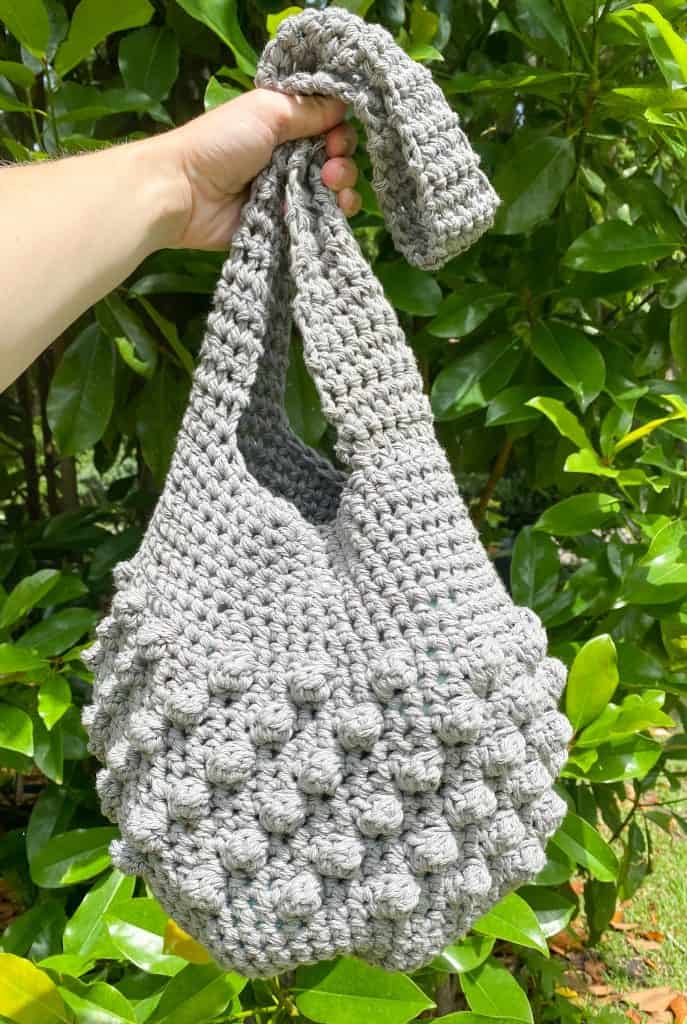 The Bobble Hobo Bag FREE Crochet Pattern. Using 2 strands of Lily Sugar n' Cream at once. You'll have this perfect summer bag done in no time and ready for your next adventure!