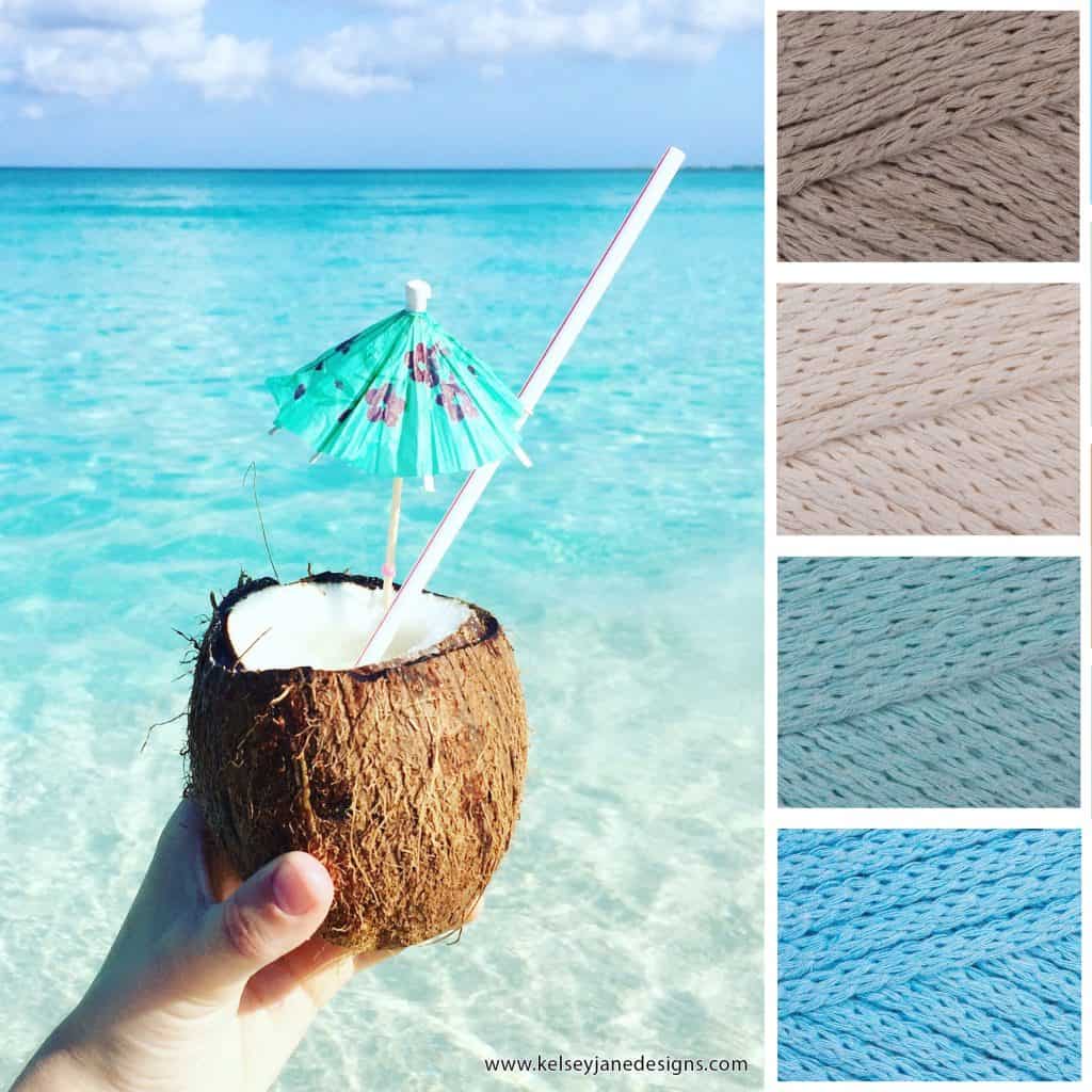 Summertime Yarn Color Palette Inspiration. Featuring Paintbox Yarns Recycled Big Cotton Yarn. 