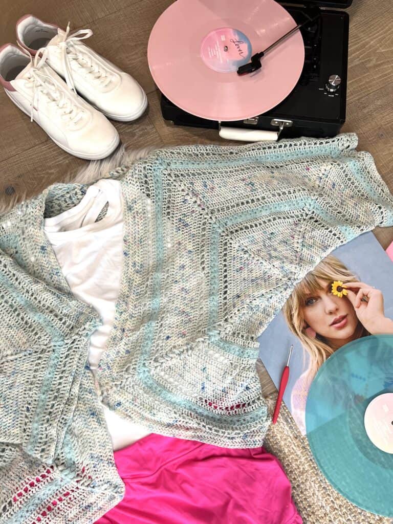 What I Crocheted for the Taylor Swift Eras Tour –  My Lover Inspired Cardi