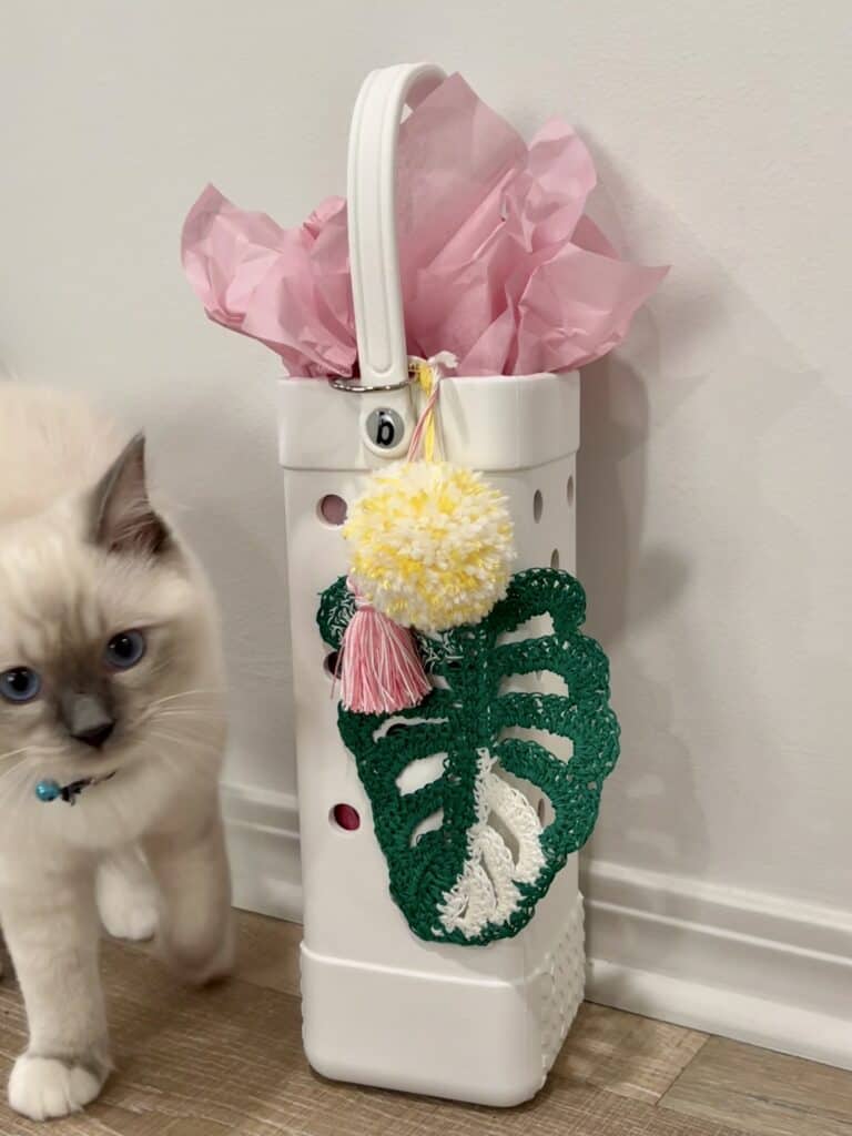 Unleash Your Creativity: Make Your Own Crochet Monstera Bag Keychain,